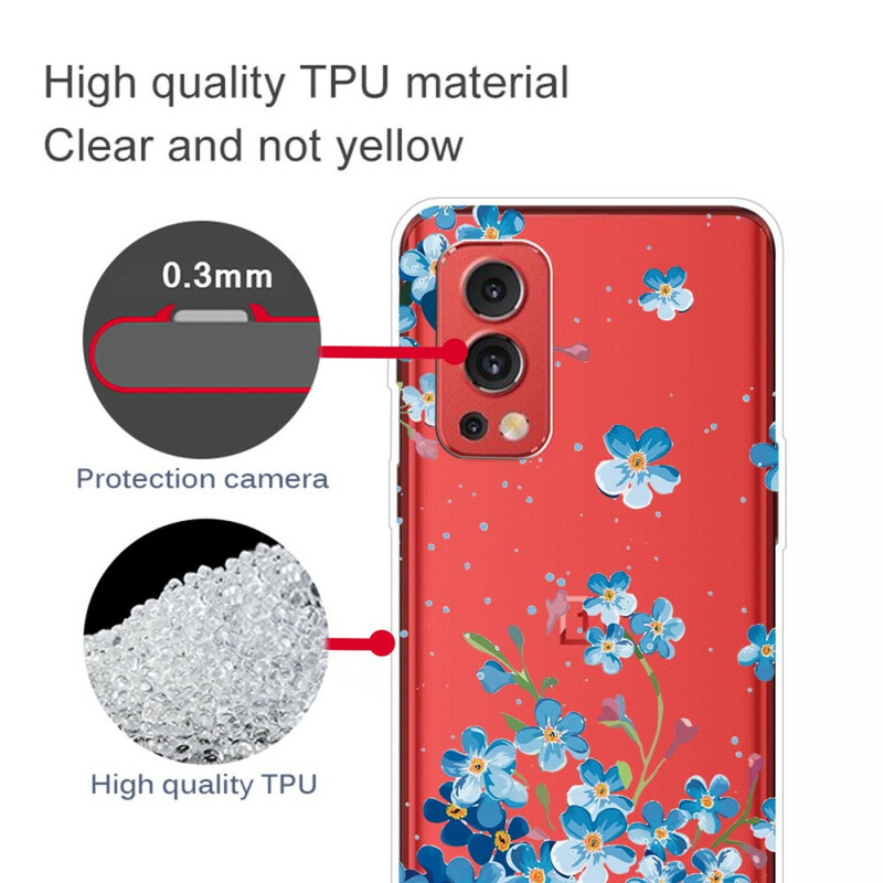 OnePlus Nord 2 5G Blue Flowers Case