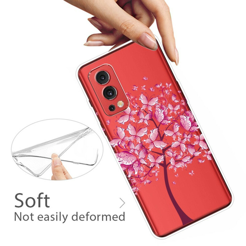 OnePlus Nord 2 5G Transparent Butterfly Tree Case