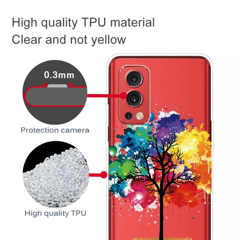 OnePlus Nord 2 5G Clear Watercolor Tree Case