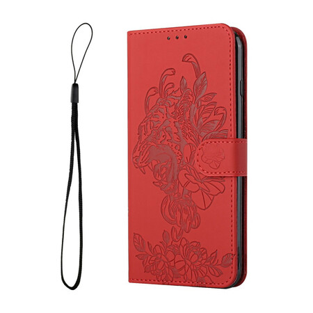 Case iPhone 12 Mini Tiger Baroque with Lanyard