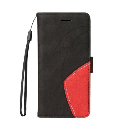 Cover iPhone 12 Mini Similar Cuir Bicolor Design