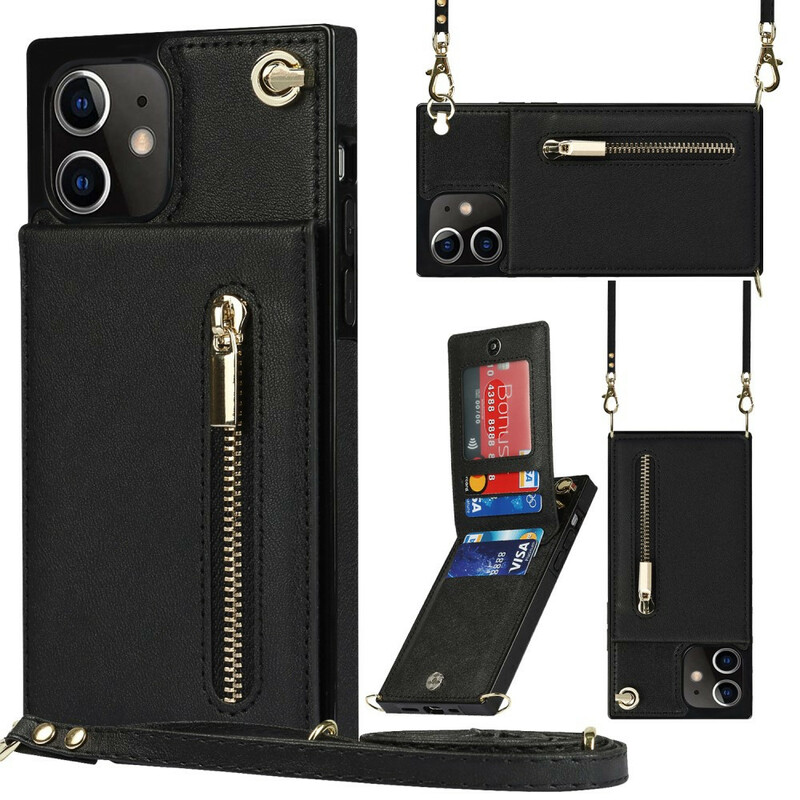 Case iPhone 12 Mini Shoulder Strap Card Holder