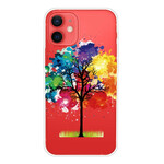 Case iPhone 13 Mini Transparent Watercolor Tree