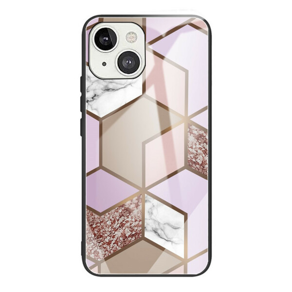Case iPhone 13 Mini Tempered Glass Marble Geometry