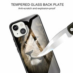 Case iPhone 13 Mini Tempered Glass Lion Head