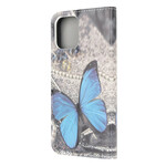 Cover iPhone 13 Mini Papillon Bleu