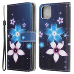 Case iPhone 13 MIni Lunar Flowers with Lanyard