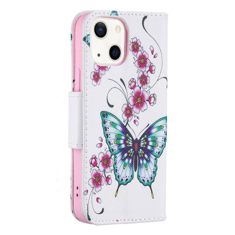 Case iPhone 13 Mini Wonderful Butterflies