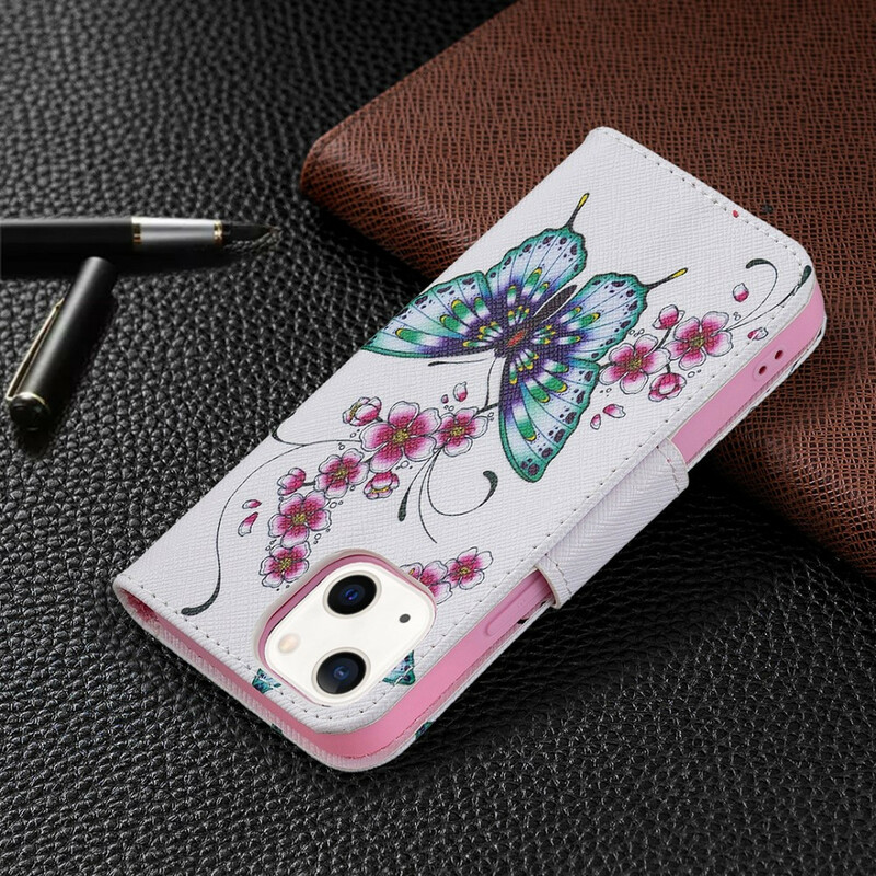 Case iPhone 13 Mini Wonderful Butterflies