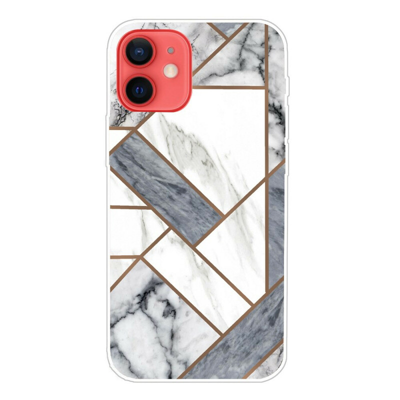 Case for iPhone 13 Mini Geometric Marble