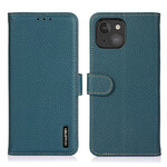 Case iPhone 13 Mini Genuine Leather Lychee KHAZNEH