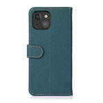 Case iPhone 13 Mini Genuine Leather Lychee KHAZNEH