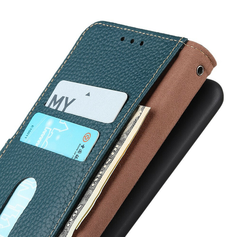 Case iPhone 13 Mini Genuine Leather Lychee KHAZNEH
