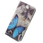 Cover Samsung Galaxy A3 2017 Papillon Bleu
