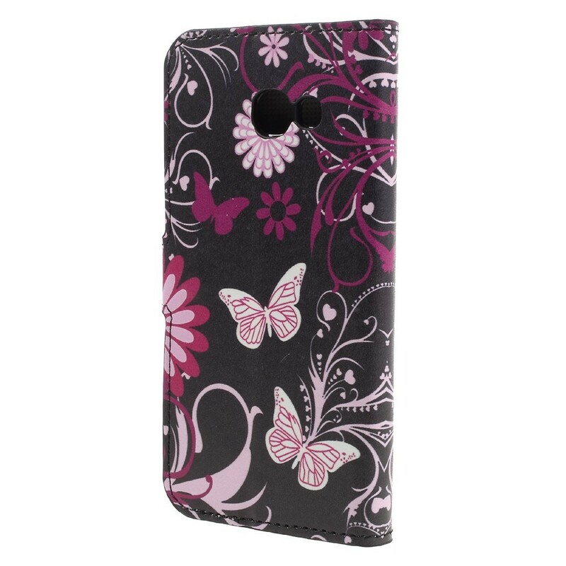 Samsung Galaxy A3 2017 Case Butterflies and Flowers