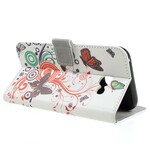 Samsung Galaxy A3 2017 Case Butterflies and Flowers