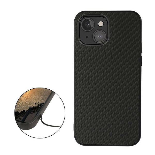 Case iPhone 13 Mini Leather Effect Carbon Fiber Texture