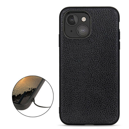 Case iPhone 13 Mini Genuine Leather Lychee
