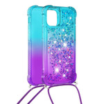 Case iPhone 13 Mini Silicone Glitter and Cord