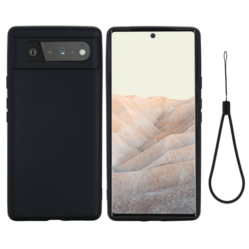 Google Pixel 6 Liquid Silicone Case With Strap