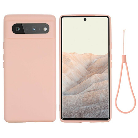 Google Pixel 6 Liquid Silicone Case With Lanyard