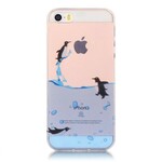 Transparent iPhone SE/5/5S Case Penguins Game