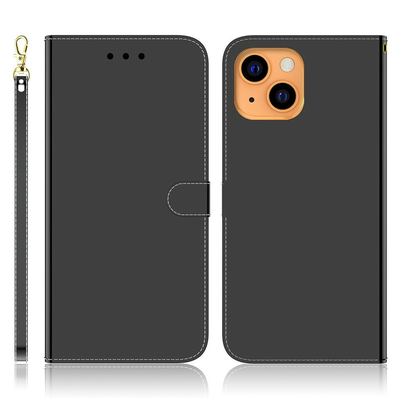 Cover for iPhone 13 Mini Leatherette Mirror Cover