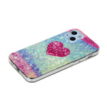 Case iPhone 13 Mini Marble Glitter