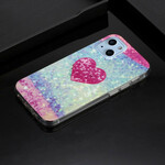 Case iPhone 13 Mini Marble Glitter