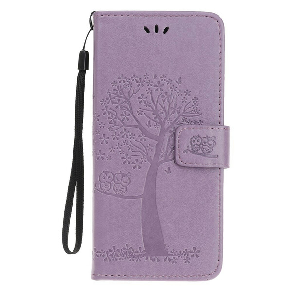 Case iPhone 13 Mini Tree and Owls with Strap