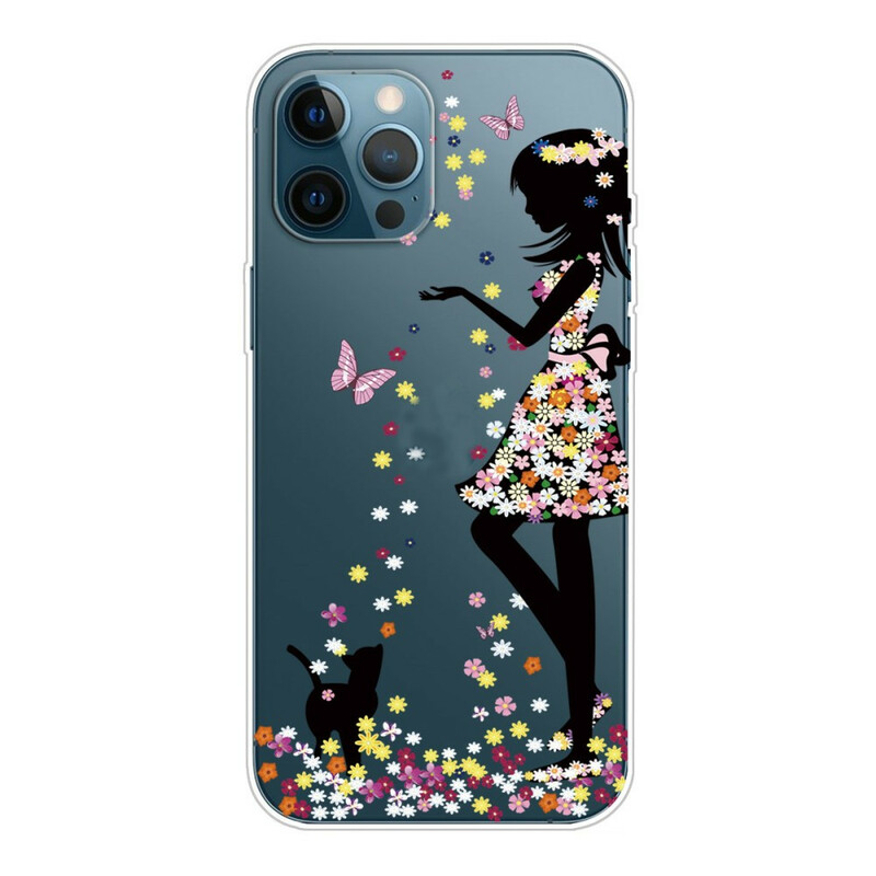 Case iPhone 13 Pro Max Young Girl Flowered