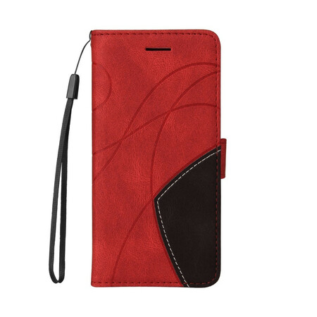 Cover iPhone 13 Mini Simili Cuir Bicolor Signature