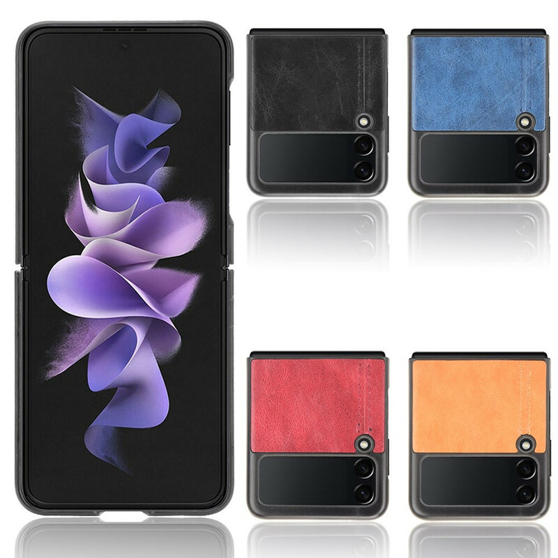 Case Samsung Galaxy Z Flip 3 5G Simili Cuir Coutures