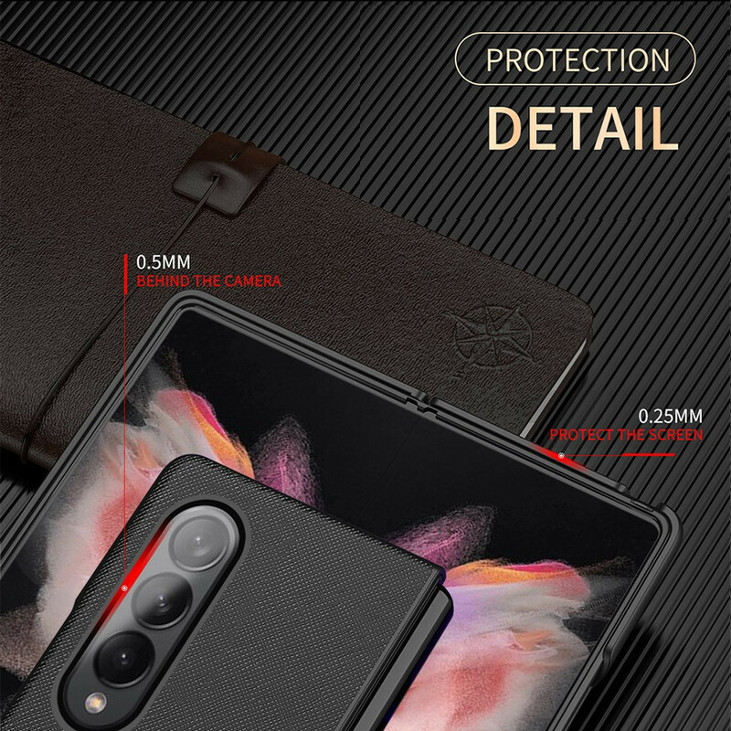 Case Samsung Galaxy Z Fold 3 5G Cuir Texturé