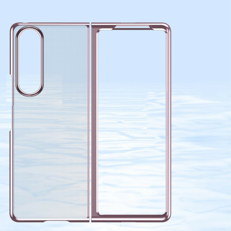 Samsung Galaxy Z Fold 3 5G Transparent Cover Metal Style Edges