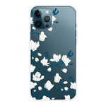 Case iPhone 13 Pro White Flowers