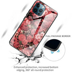 Case iPhone 13 Pro Tempered Glass Pink Flowers