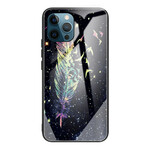 Case iPhone 13 Pro Quilted Glass Feather