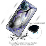 Case iPhone 13 Pro Tempered Glass Butterfly Purple