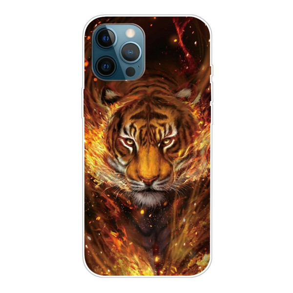 Case iPhone 13 Pro Max Flexible Tiger