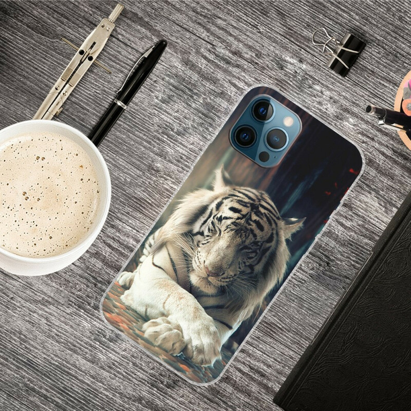 Case iPhone 13 Pro Max Flexible Tiger