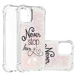 Case iPhone 13 Pro Max Never Stop Dreaming Paillettes