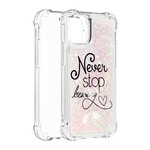 Case iPhone 13 Pro Max Never Stop Dreaming Paillettes