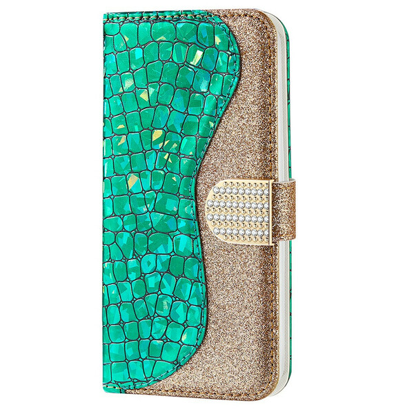 Case iPhone 13 Pro Max Croco Diamonds