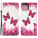 Cover iPhone 13 Pro Max Papillons Rouges