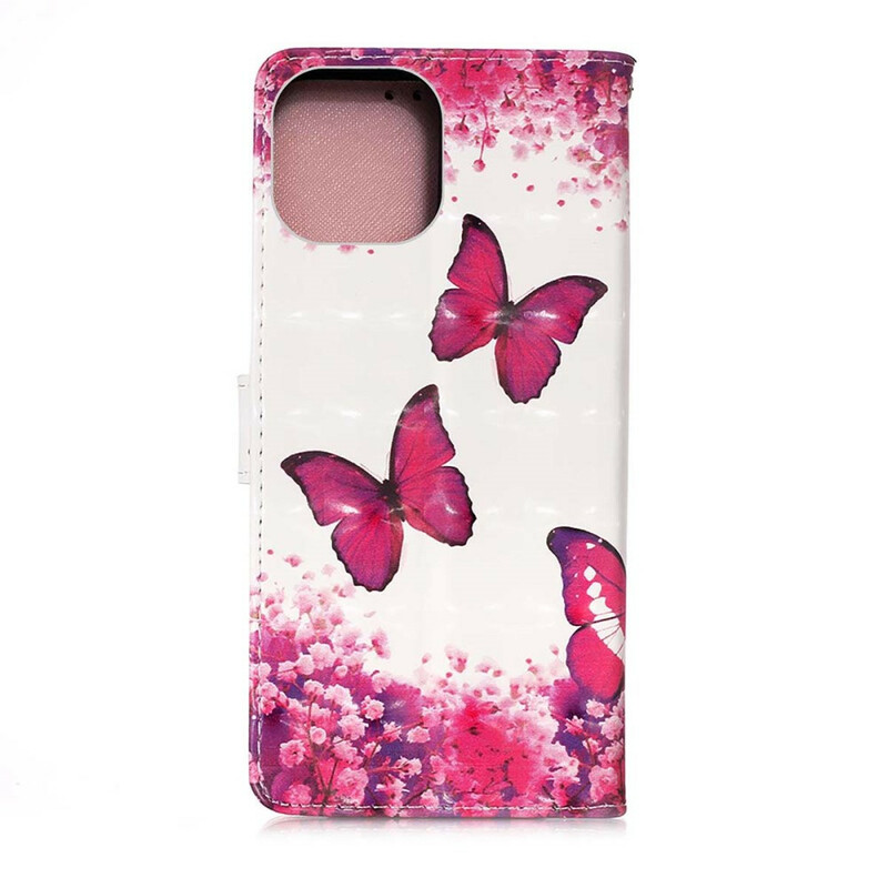 Cover iPhone 13 Pro Max Papillons Rouges