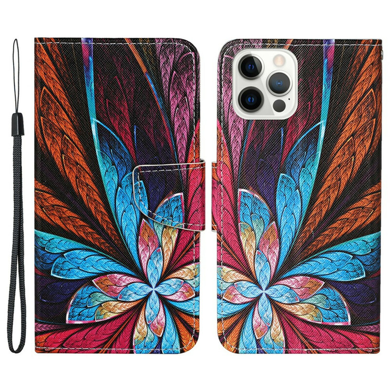 IPhone 13 Pro Case Colored Leaves with Strap