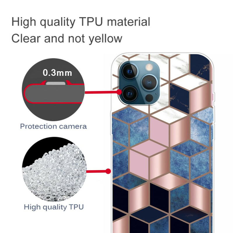Case iPhone 13 Pro Marble Geometric Variable