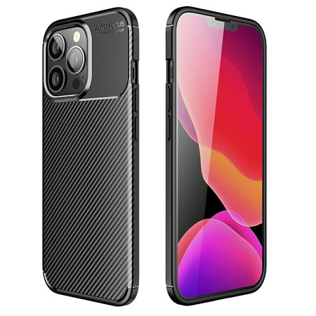 Case iPhone 13 Pro Flexible Texture Carbon Fiber