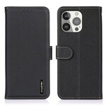 Case iPhone 13 Pro Genuine Leather Lychee KHAZNEH